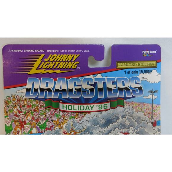 Vintage Johnny Lightning Dragster Car NEW Holiday 1996 Roaring Rudolph Limited - Picture 3 of 9